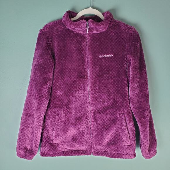 Columbia Girls Purple Fire Side Serpa Full Zip Jacket Size XL - Picture 1 of 6